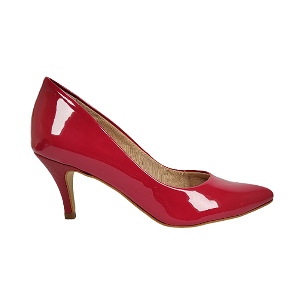 SCARPIN FEMININO SALTO MÉDIO FINO - VZ VERMELHO