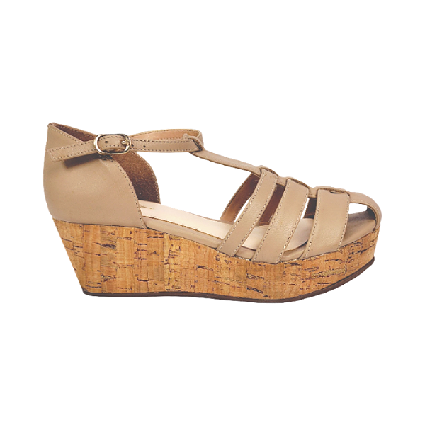 Sandália Plataforma Nude