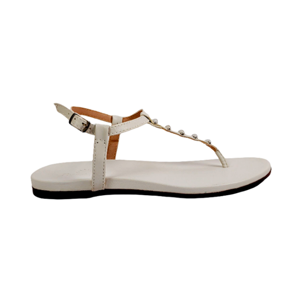 Sandália Feminina Rasteira de Dedo - OffWhite