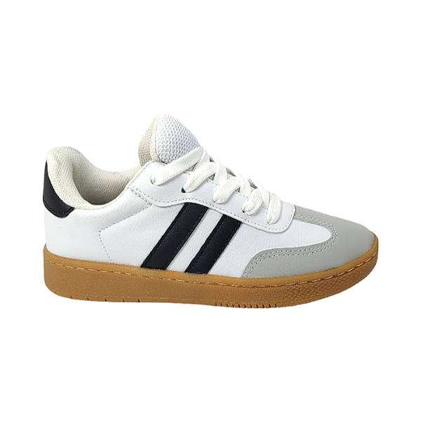 Tênis Casual Branco Feminino Vintage - Tamanhos 30-31-32-33