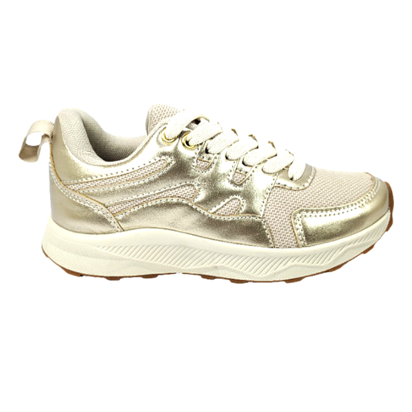 Tênis Feminino Casual Dourado - Numeração 30-31-32-33