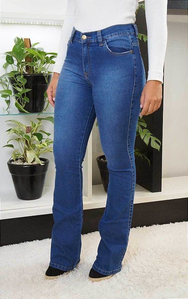 Calça Jeans Flare Escura