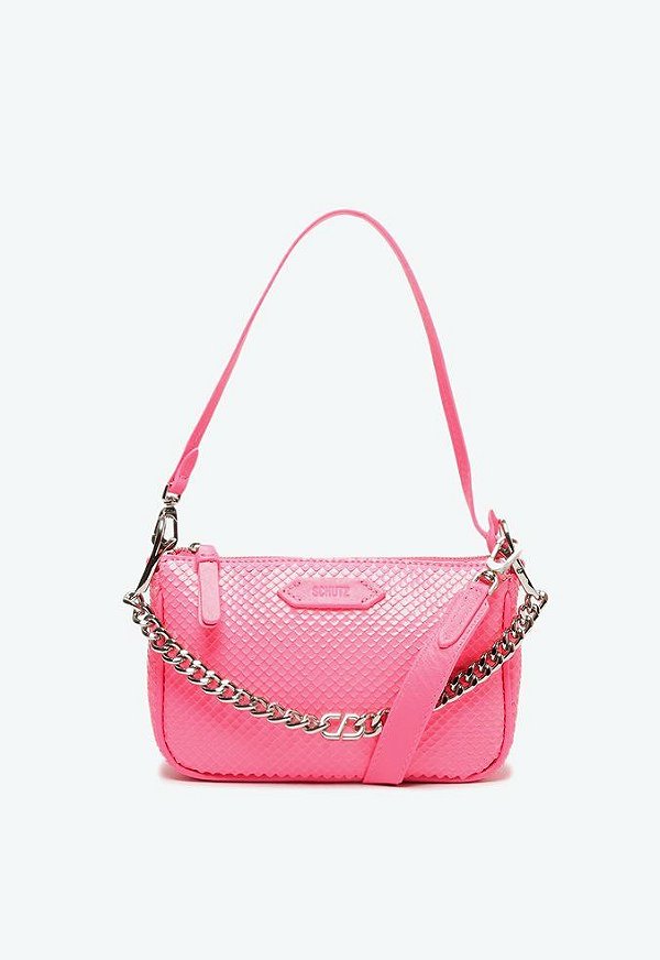 Bolsa Tiracolo Emmy Couro Snake Rosa C 50018 1349 0002 Schutz