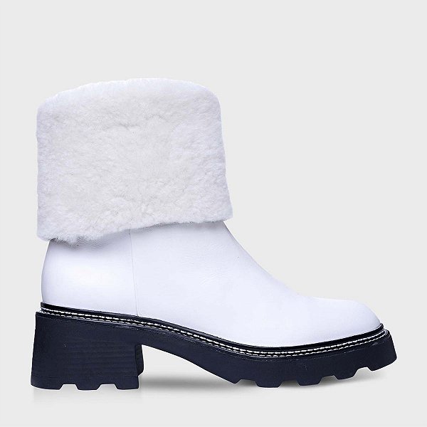 Bota Chelsea Bear Tratorada E Pelo Branco 486010 Carrano