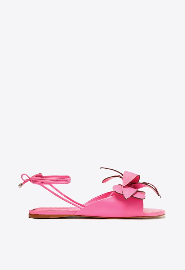 Sandália Rasteira Couro Flor Pink S 20509 0031 0001 Schutz