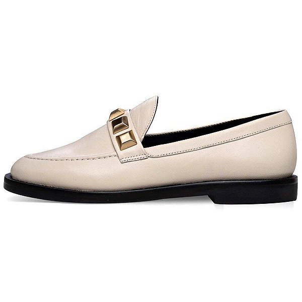 MOCASSIM CLASSIC TACHAS EM COURO MASCARPONE 214025 CARRANO