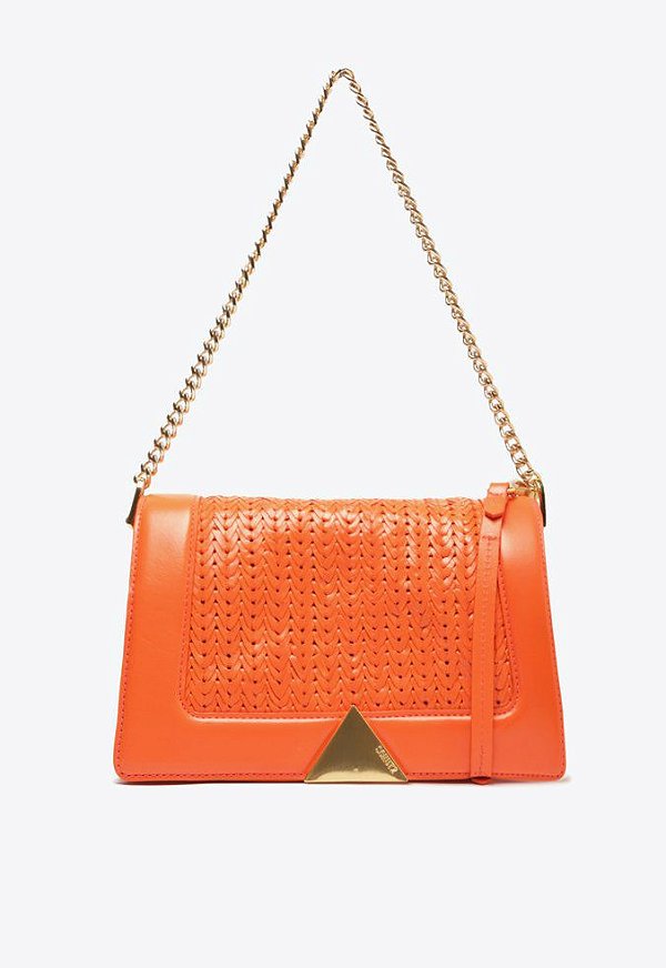 BOLSA SHOULDER AUDRINA COURO LARANJA U  S 50018 1965 0004 SCHUTZ