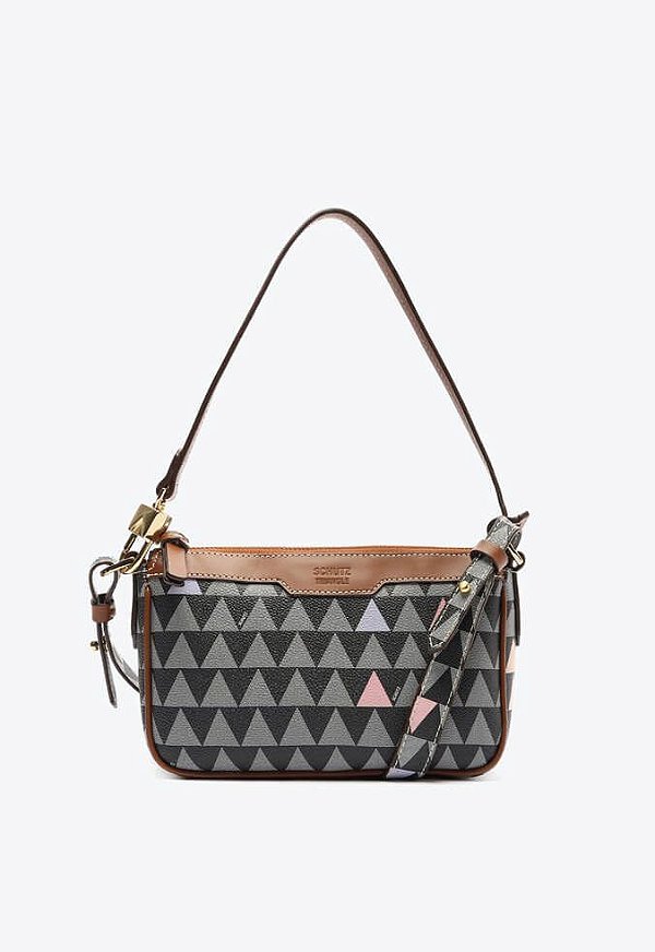 BOLSA TIRACOLO PEQUENA EMMY TRIANGLE PRETA S 50018 1511 0001 SCHUTZ