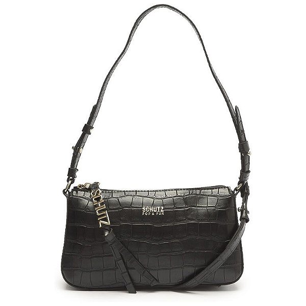 BOLSA CROCO PRETA S 50010 0499 0001 SCHUTZ