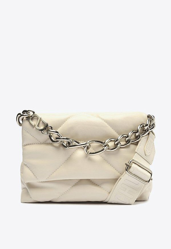 BOLSA TIRACOLO BARBARA COURO CORRENTE CREME S 50010 0195 0012 SCHUTZ