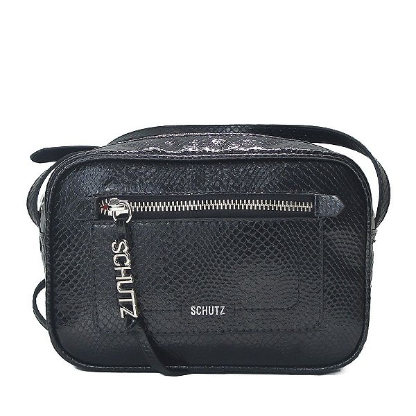 BOLSA PEQUENA PRETA CROCO TIRACOLO S 50015 0725 0001 SCHUTZ