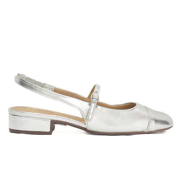 SAPATILHA SLINGBACK PRATA SALTO BLOCO C 30506 0012 0008 ANACAPRI