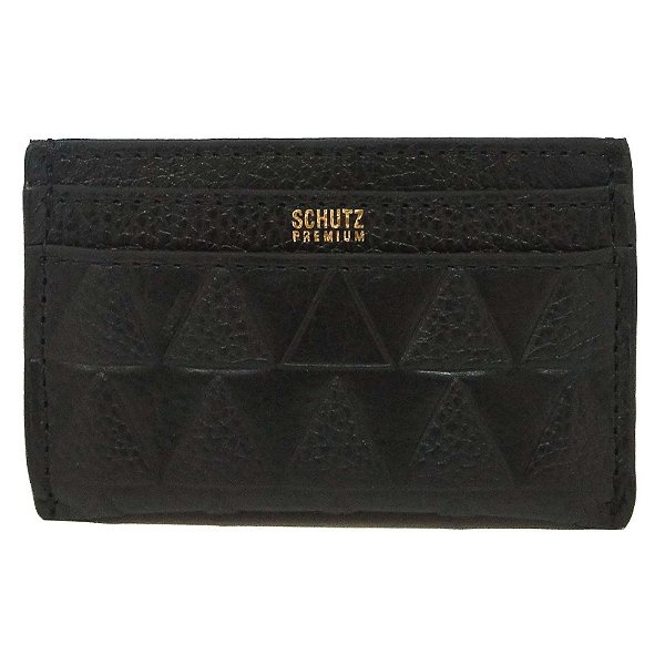 PORTA CARTÃO PRETO PREMIUM TRIANGLE S 46058 0355 0001 SCHUTZ