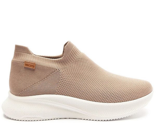 TÊNIS SLIP ON SPORTY KNIT MONO BEGE C 30354 0022 0003 ANACAPRI