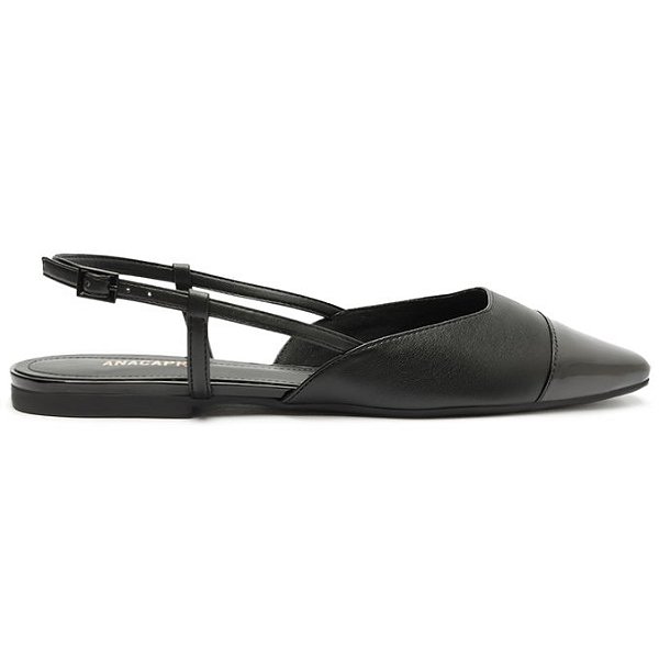 SAPATILHA SLINGBACK PONTA PRETA VERNIZ PRETA C 30356 0014 0001 ANACAPRI