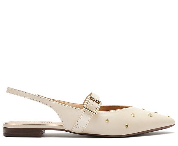 SAPATILHA SLINGBACK BICO FINO TACHAS BEGE C 30029 0337 0006 ANACAPRI