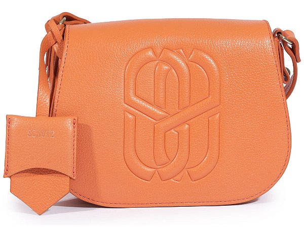 BOLSA TIRACOLO COURO LARANJA S 50010 0676 0003 SCHUTZ