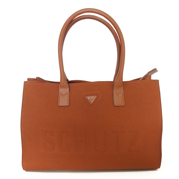 BOLSA GRANDE LONA AMERICA MARROM S 50010 0487 0007 SCHUTZ