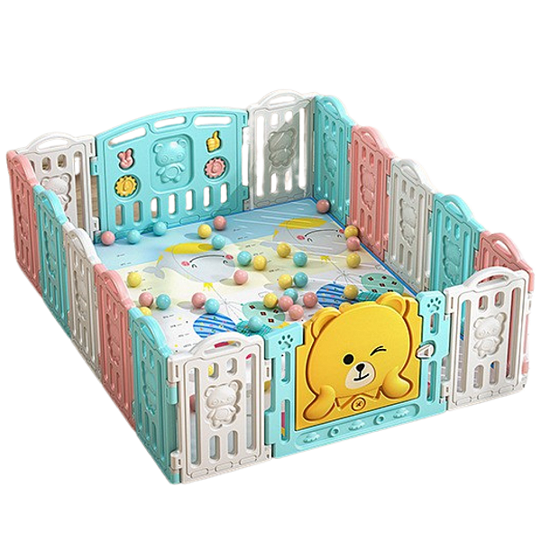 Cercadinho Infantil Modular 1,90 x 1,50cm com Porta e Painel Interativo – Segurança, Diversão e Liberdade!