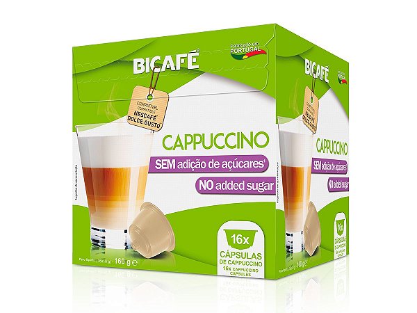 Cápsula De Cappuccino SEM AÇÚCAR Para Máquinas Dolce Gusto* - BICAFÉ®  BRASIL | Cápsulas compatíveis com Nespresso®*, Delta Q®*, Nescafe® Dolce  Gusto®*