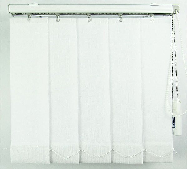 Persiana Vertical Em Tecido Crisdan Largura 1,35 X 1,35 Altura Branco