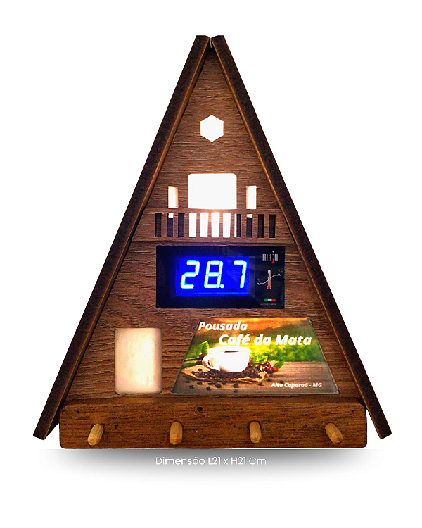 Termômetro para registro de temperatura, máxima, mínima e atual