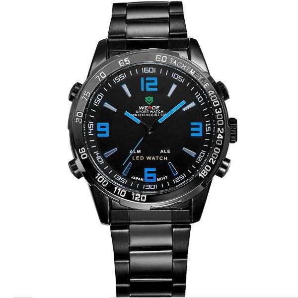 Relógio Masculino Weide AnaDigi WH-1009 - Preto e Azul