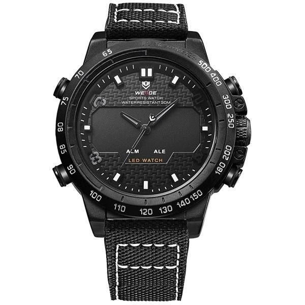 Relógio Masculino Weide AnaDigi WH-6102 - Preto e Branco