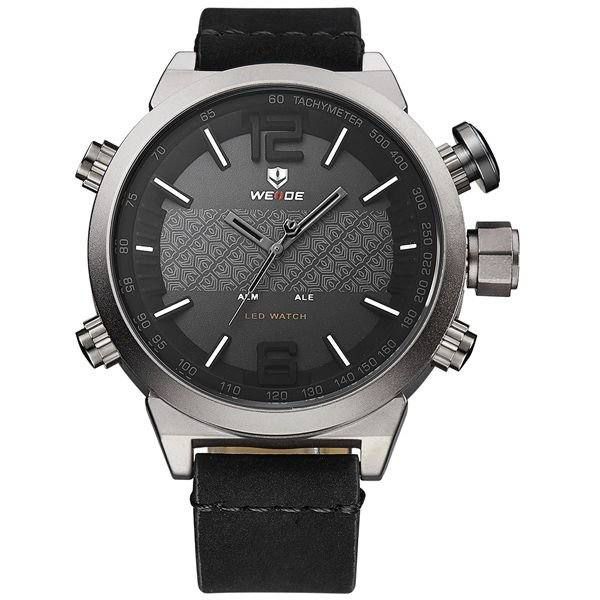 Relógio Masculino Weide AnaDigi WH-6101 - Preto e Cinza