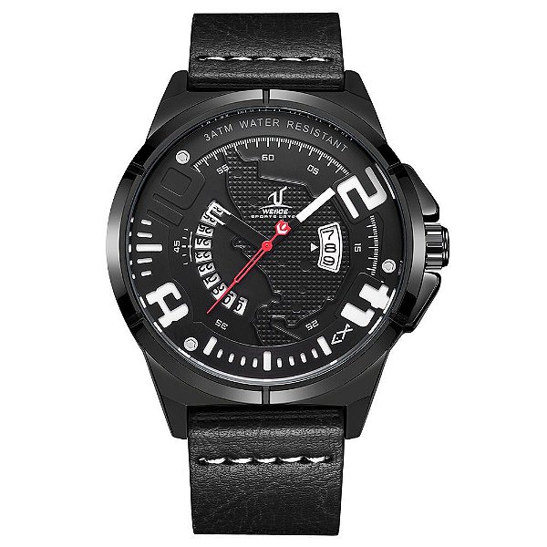 Relógio Masculino Weide Analógico UV1802 Preto e Branco