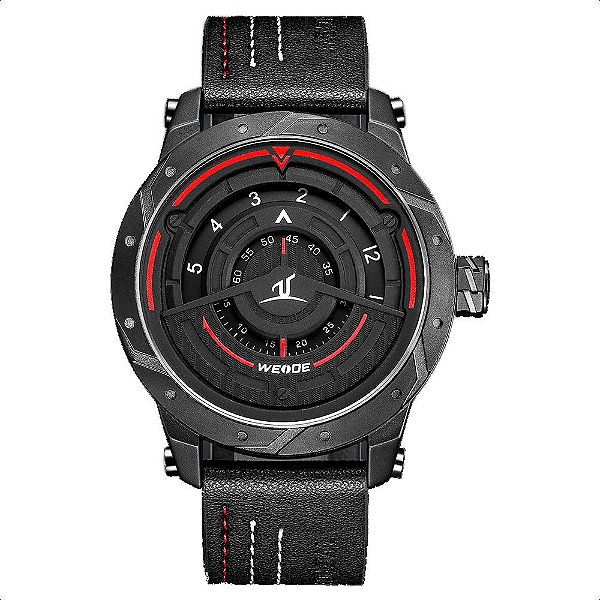 Relógio Masculino Weide Analógico UV1708B - Preto e Vermelho