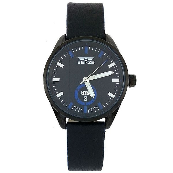 Relógio Analógico Social Berze BT170M Preto e Azul