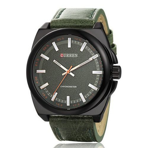 Relógio Masculino Curren Analógico 8168 - Verde e Preto