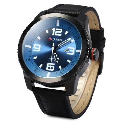 Relógio Masculino Curren Analógico 8180 - Preto e Azul