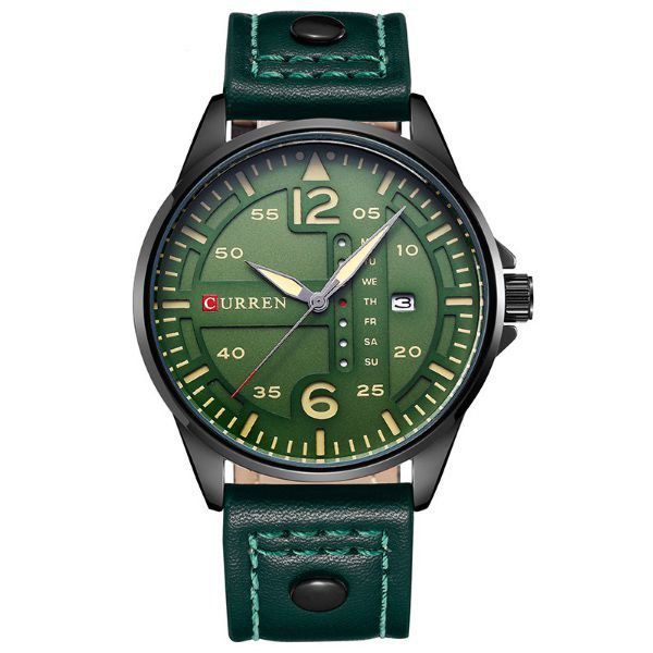 Relógio Masculino Curren Analógico 8224 - Verde e Preto