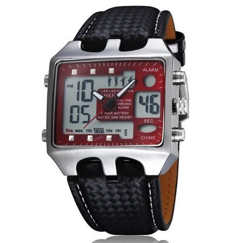 Relógio Masculino Ohsen AnaDigi Casual AD0930 Vermelho