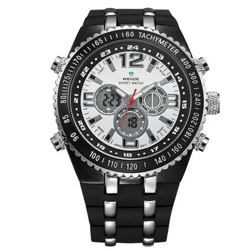 Relógio Masculino Weide AnaDigi WH-1107 - Preto e Prata