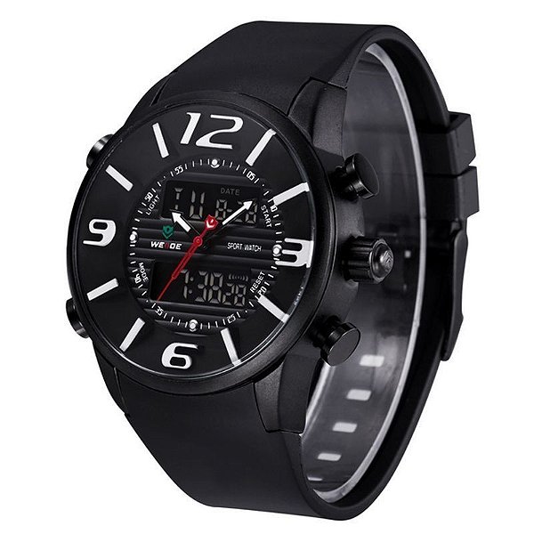 Relógio Masculino Weide AnaDigi Esporte WH-3402 - Preto e Branco