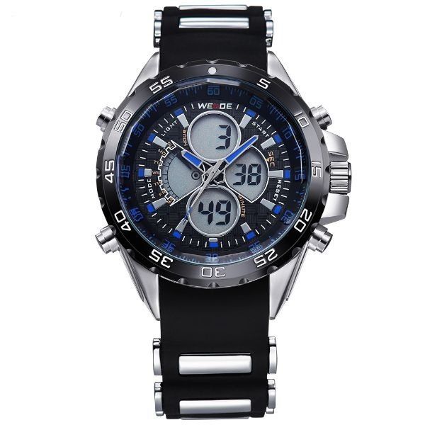 Relógio Masculino Weide AnaDigi WH-1103 - Preto e Azul