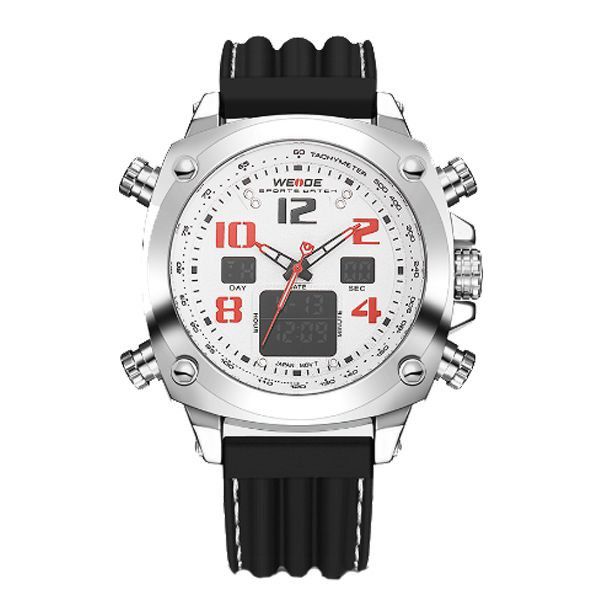 Relógio Masculino Weide AnaDigi WH-5208 - Preto e Branco