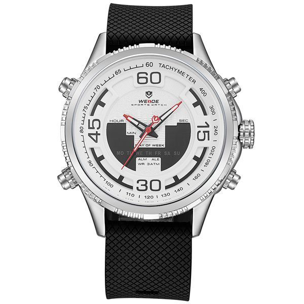 Relógio Masculino Weide AnaDigi WH-6306 - Preto e Branco