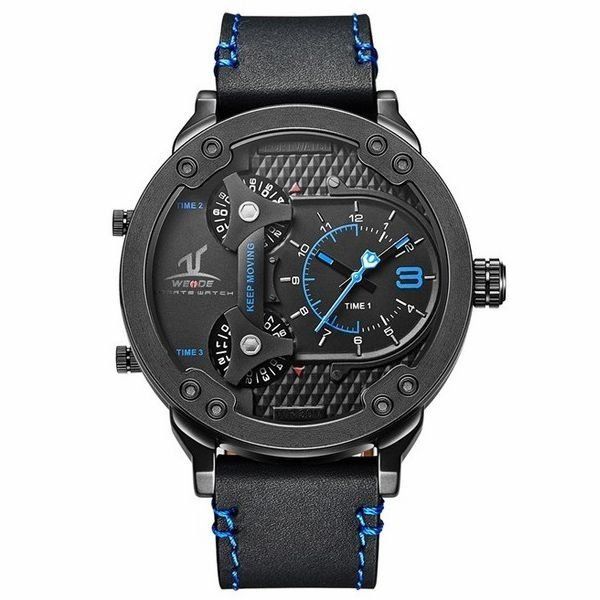 Relógio Masculino Weide Analógico UV-1506 - Preto e Azul