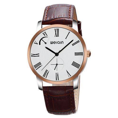 Relógio Masculino Weiqin Analógico Casual W23056 Prata e Dourado