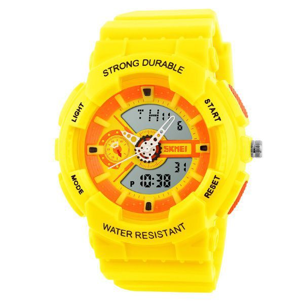 Relógio Infantil Menino Skmei AnaDigi 1052 - Amarelo