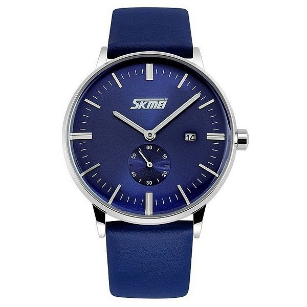 Relógio Masculino Skmei Analógico 9083 - Azul e Prata