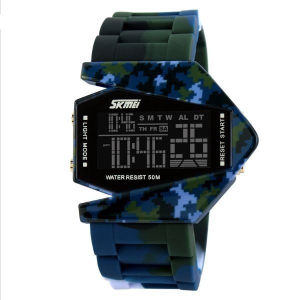 Relógio Masculino Skmei Digital 0817 - Camuflado Verde e Azul
