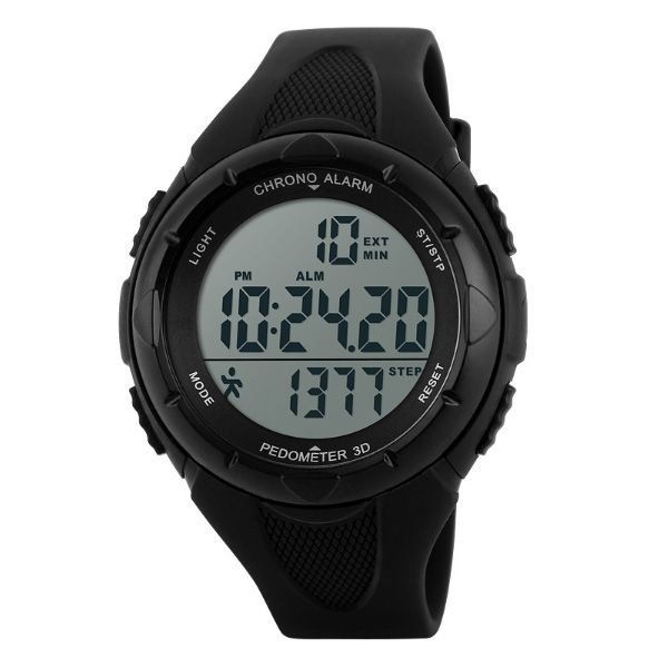 Relógio Pedômetro Masculino Skmei Digital 1108 - Preto