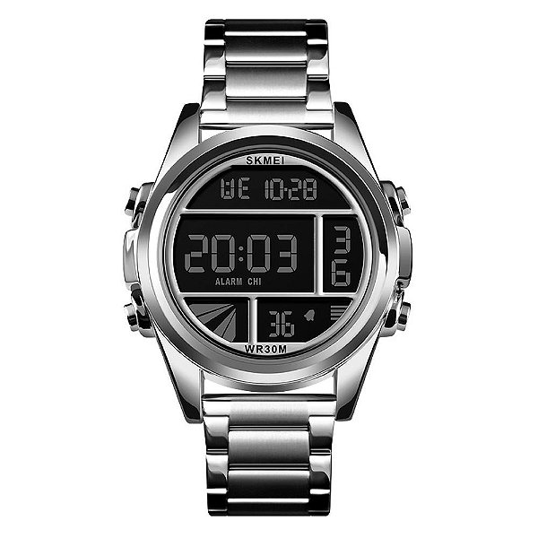 Relógio Masculino Skmei Digital 1448 Prata