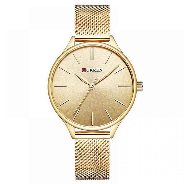 Relógio Feminino Curren Analógico C9024L - Dourado