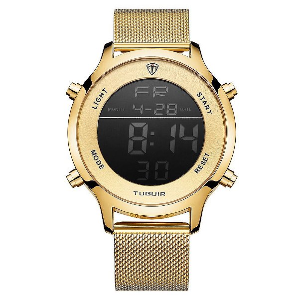 Relógio Unissex Tuguir Digital TG101 Dourado